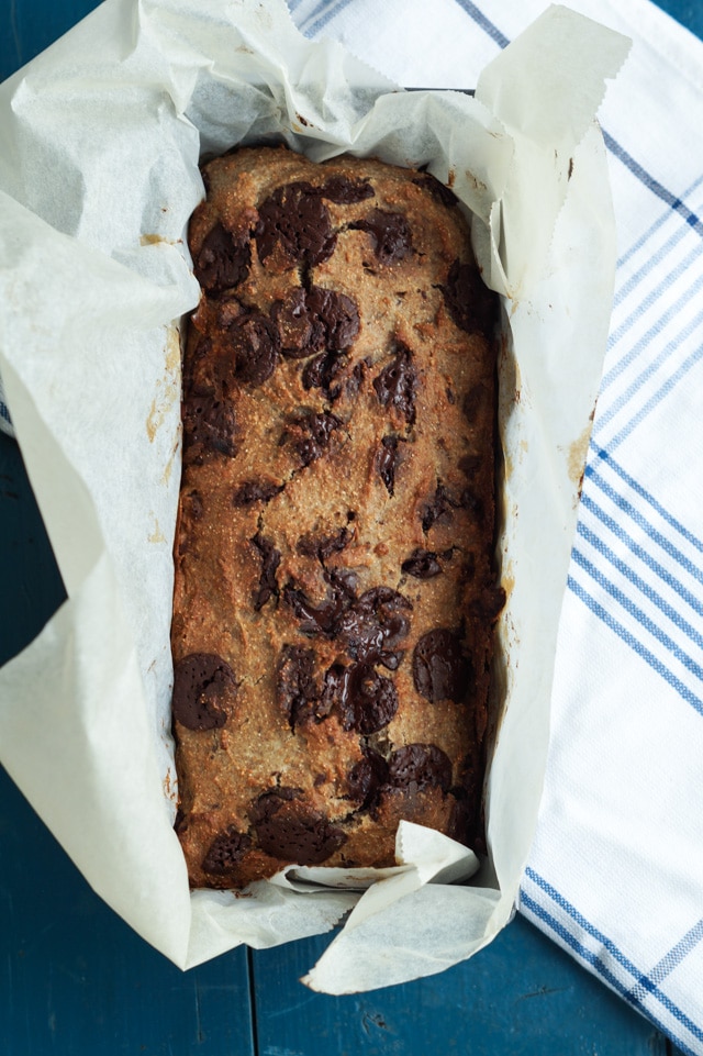 Peanutbutter-chokolade bananbrød