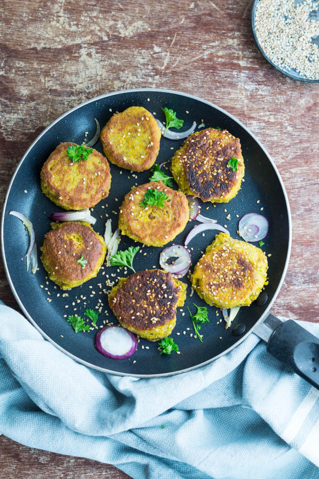 Falafler med gulerødder Falafler med gulerødder