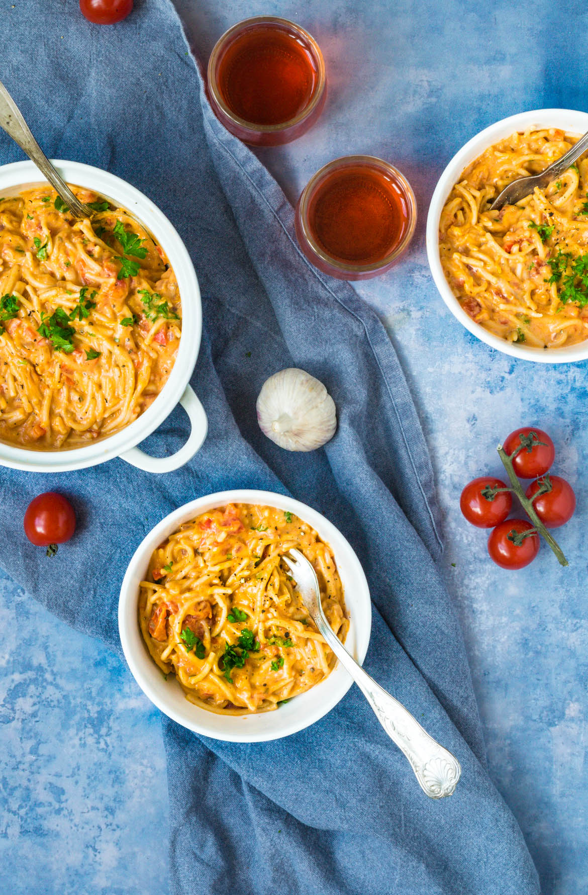 Vegetarisk cremet onepot pasta Vegetarisk cremet onepot pasta