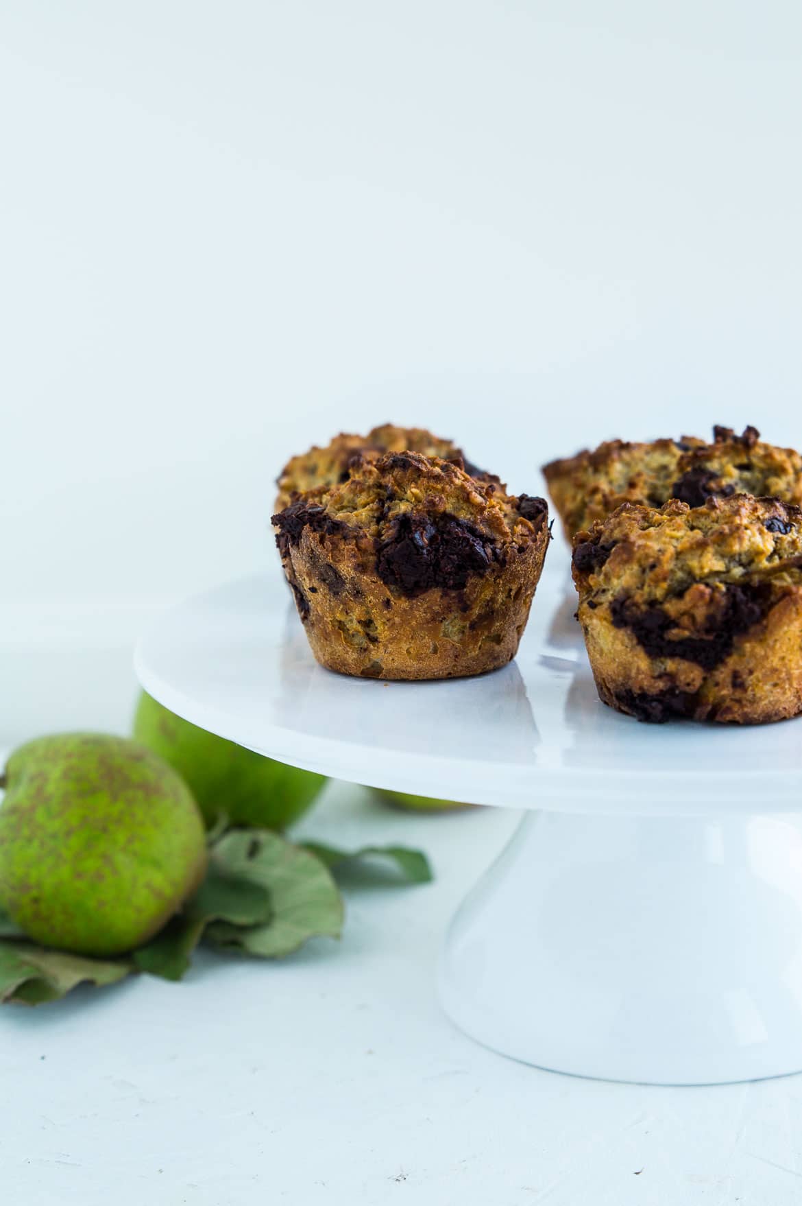 Pæremuffins med chokolade Pæremuffins med chokolade