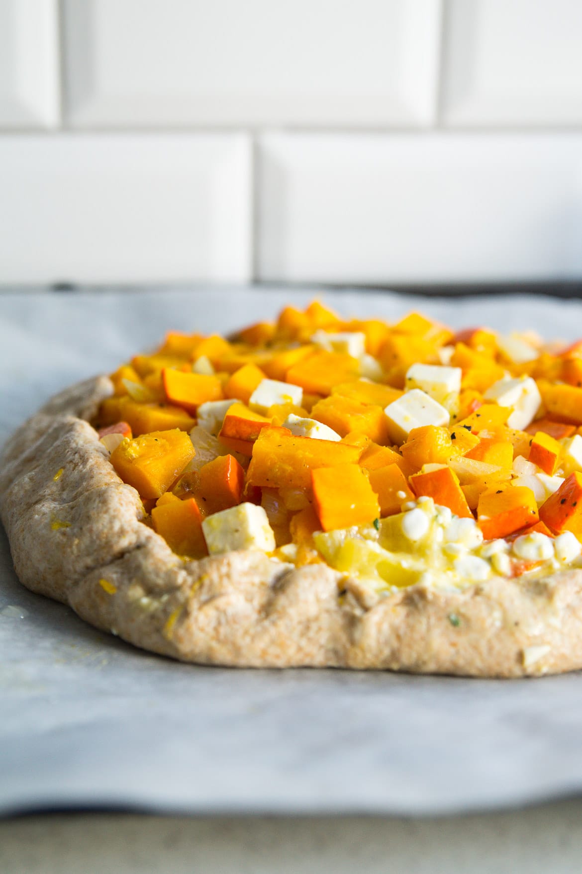 Galette med græskar og feta Galette med græskar og feta