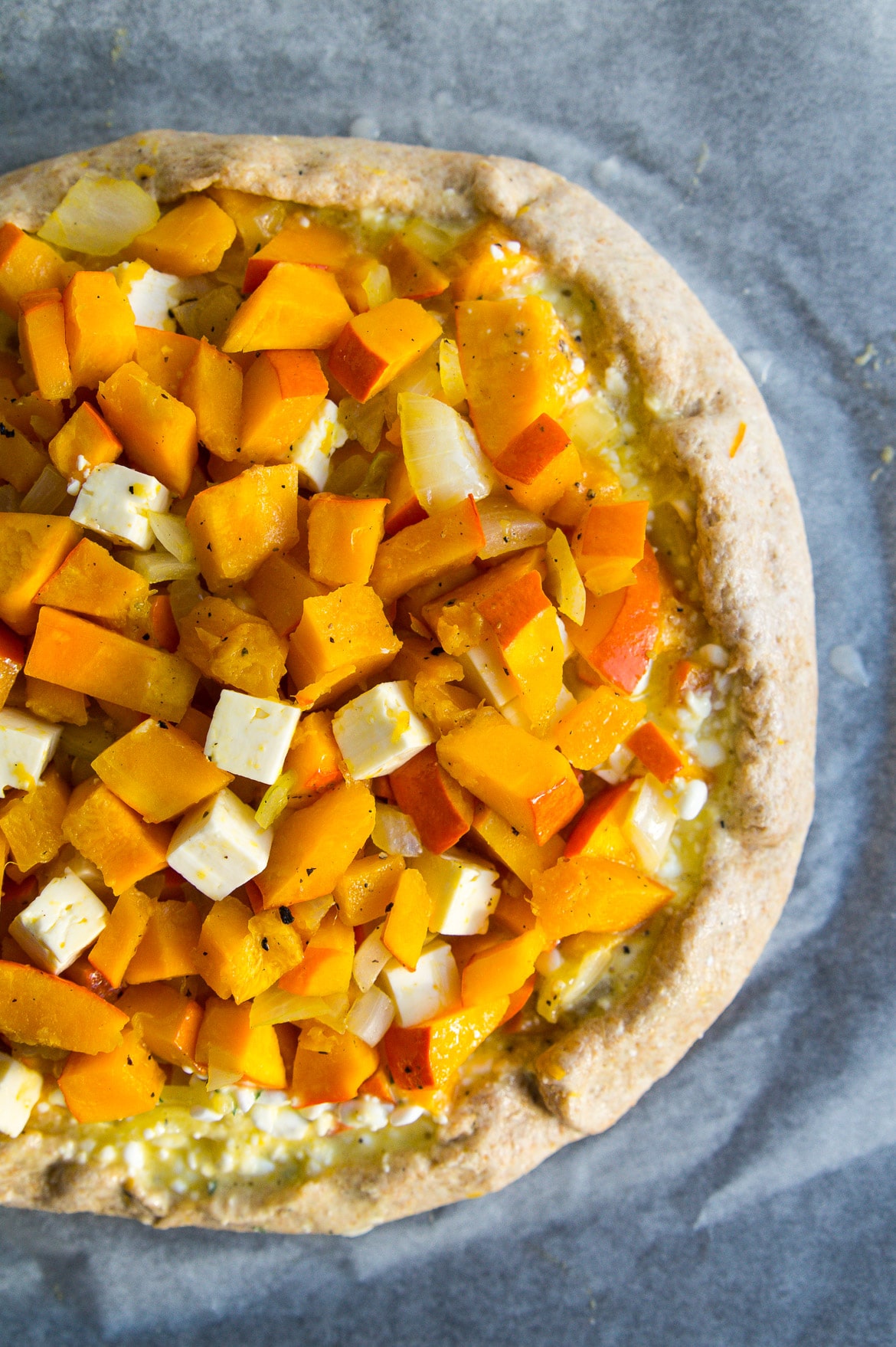 Galette med græskar og feta Galette med græskar og feta