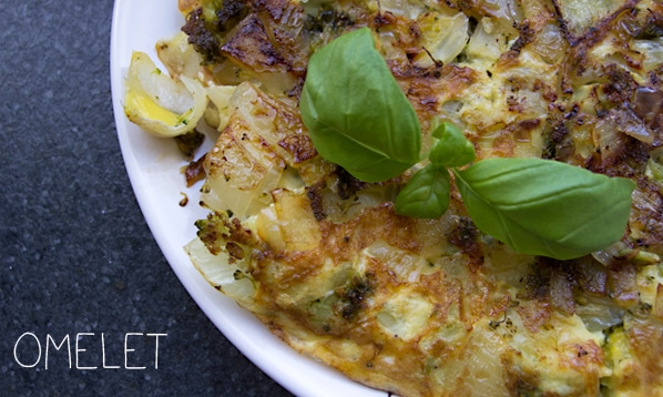 Omelet med broccoli og hytteost Omelet med broccoli og hytteost