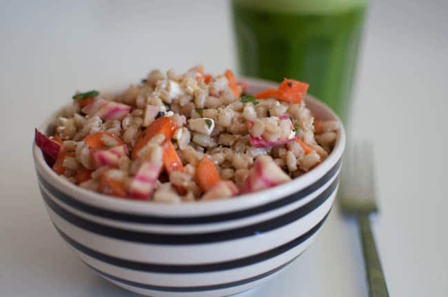 Salat med perlebyg og bolsjebeder Salat med perlebyg og bolsjebeder