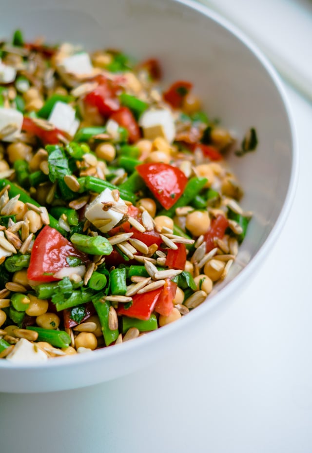 Bønnesalat med feta Bønnesalat med feta