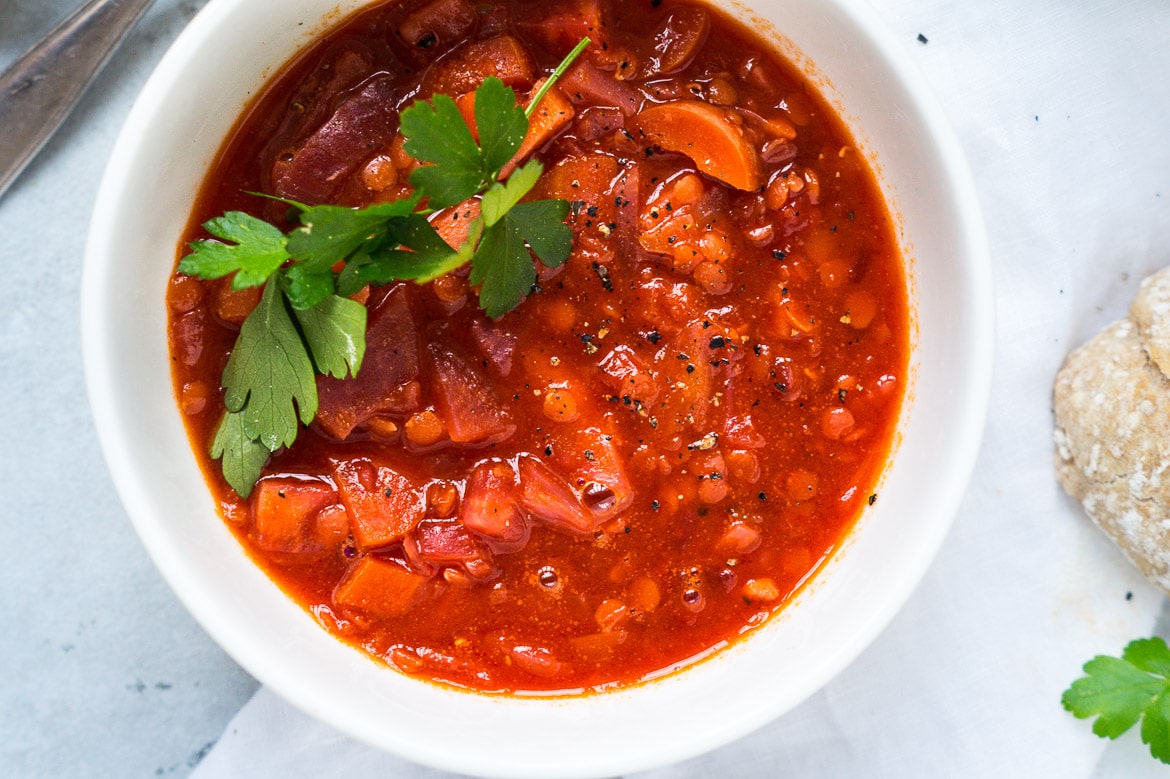 Vegetarisk borscht Vegetarisk borscht