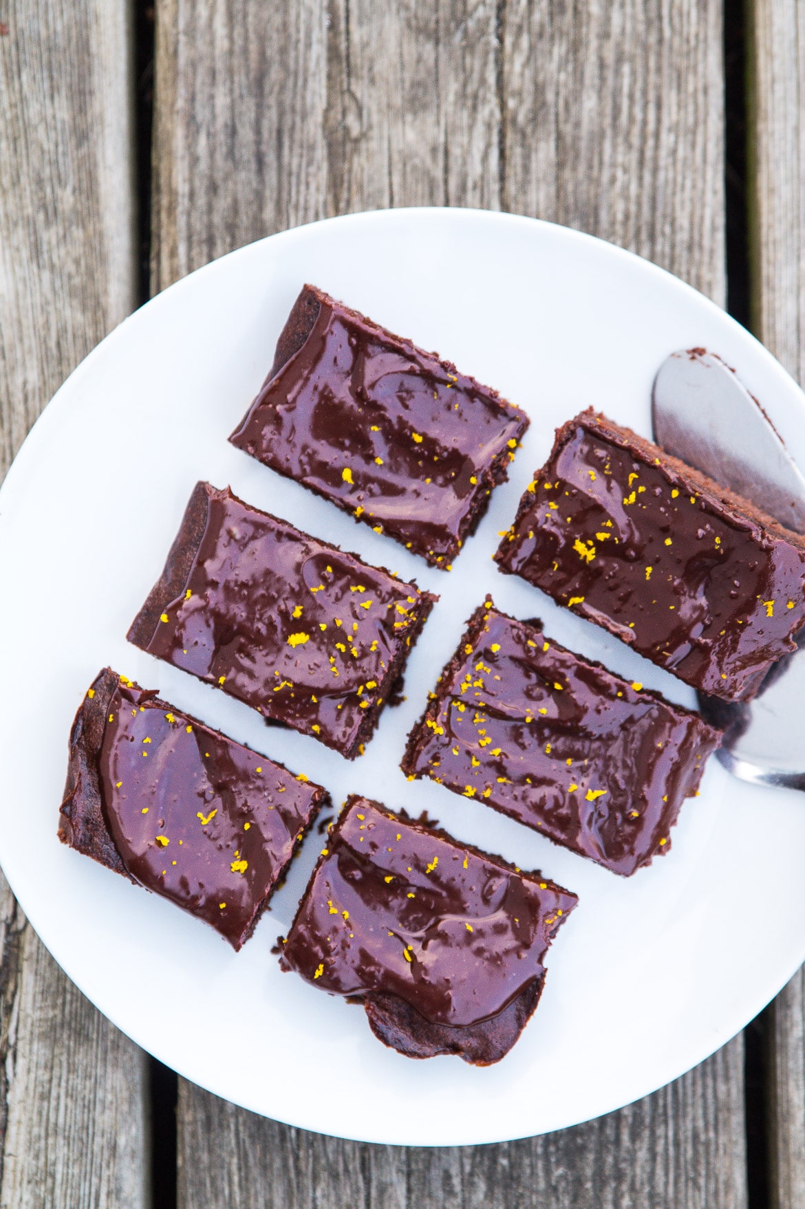 Brownie med appelsin-chokolade ganache Brownie med appelsin-chokolade ganache