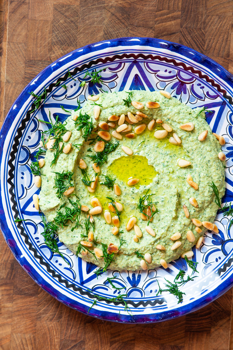 Hummus med dild og feta