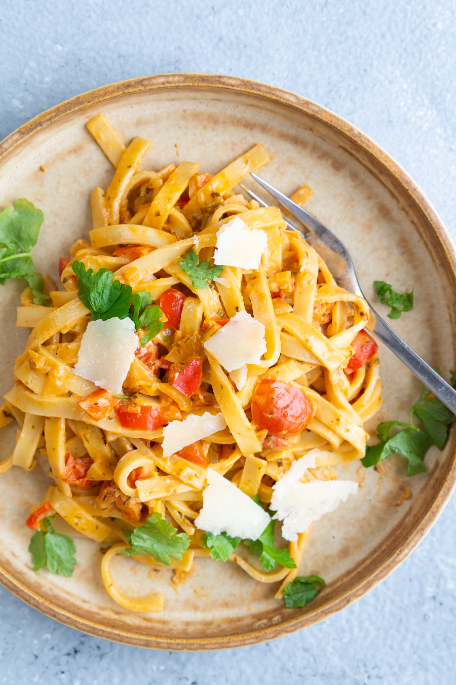 Pasta i flødesauce