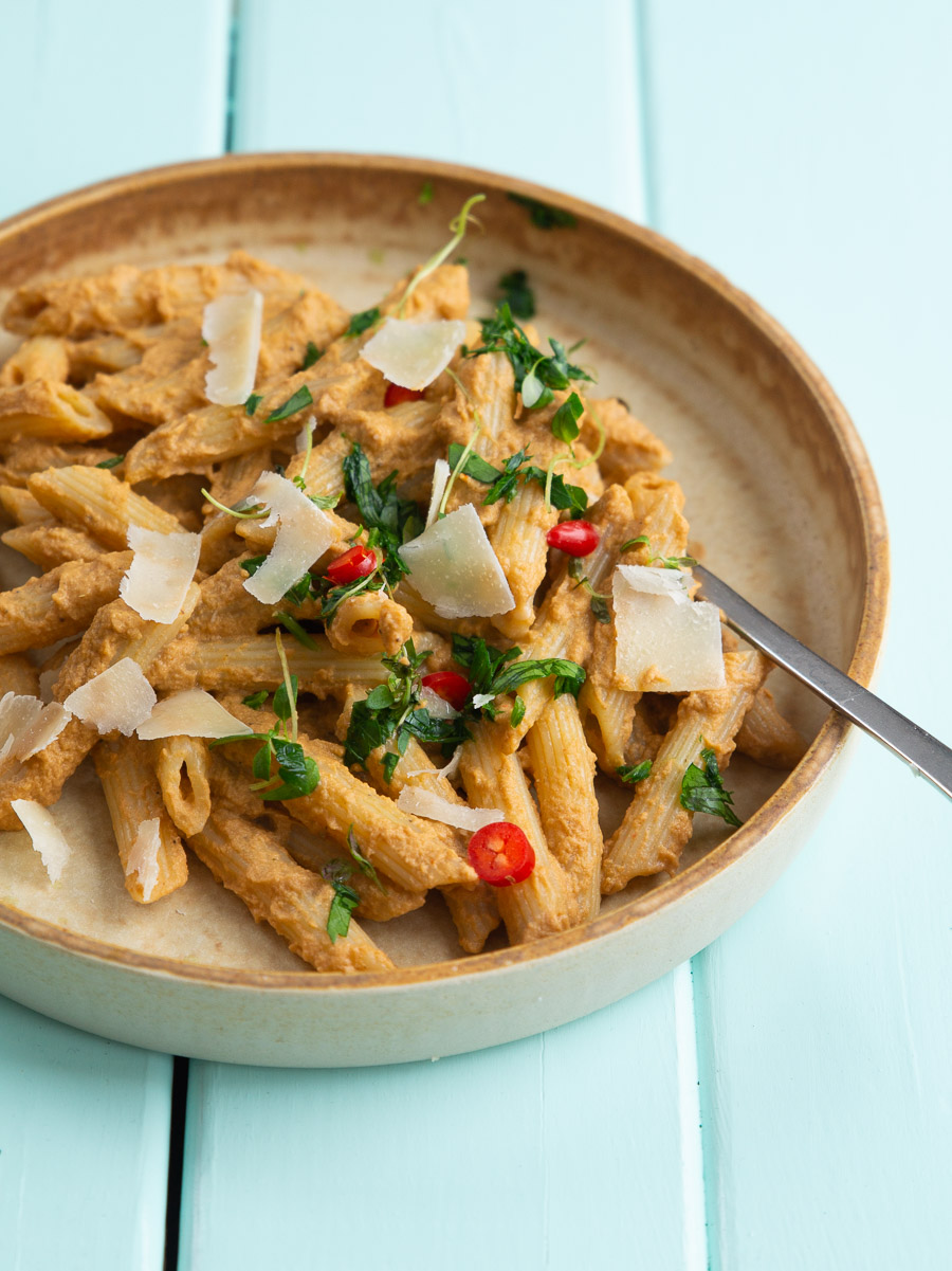 Pasta i auberginecreme