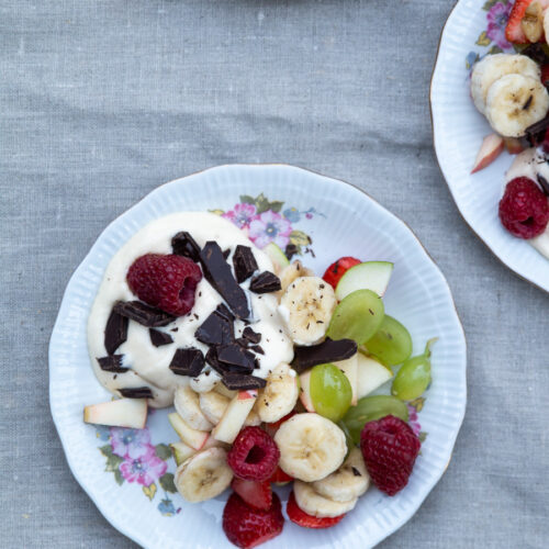 Frugtsalat med råcreme