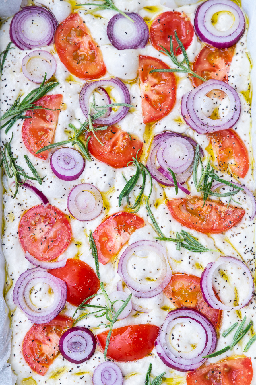 Koldhævet focaccia