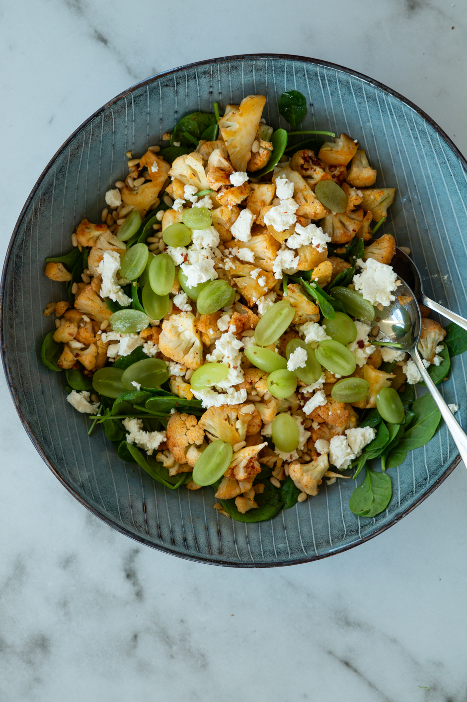 Salat med stegt blomkål