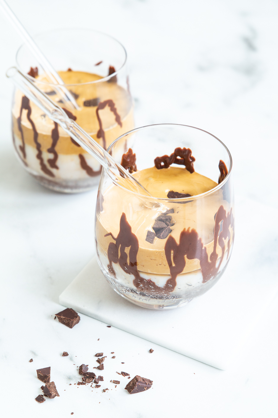 Dalgona med chokolade