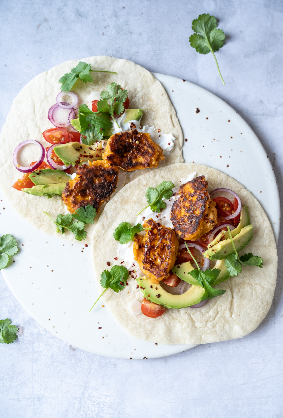Vegetarfrikadeller med søde kartofler