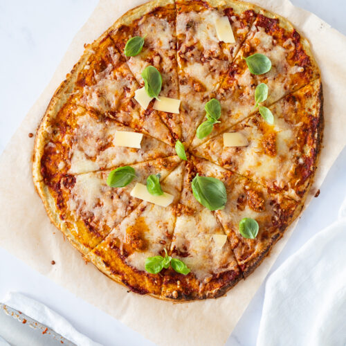 Pizza med grøntsagsbund